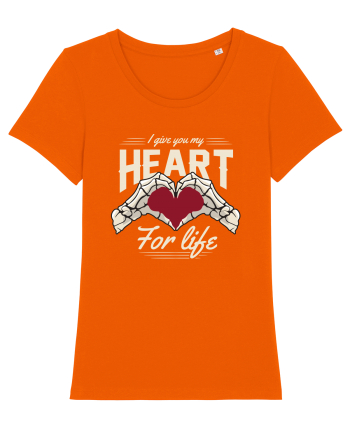 De ziua îndrăgostiților - I give you my heart for life - dark colors Bright Orange