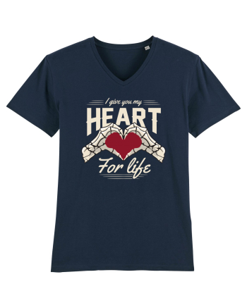 De ziua îndrăgostiților - I give you my heart for life - dark colors French Navy