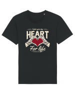 De ziua îndrăgostiților - I give you my heart for life - dark colors Tricou mânecă scurtă Unisex Rocker