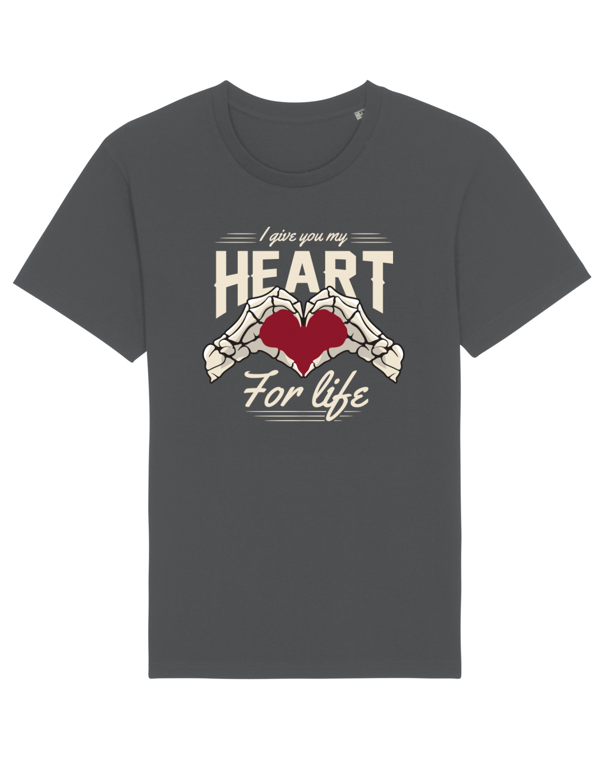 Tricou mânecă scurtă Unisex Rocker Anthracite