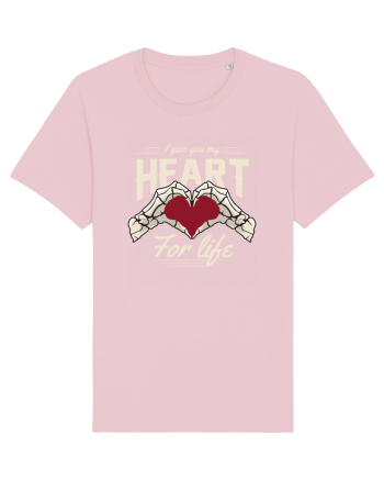 De ziua îndrăgostiților - I give you my heart for life - dark colors Cotton Pink