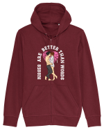 De ziua îndrăgostiților - Kisses are better than words - dark colors Hanorac cu fermoar Unisex Connector