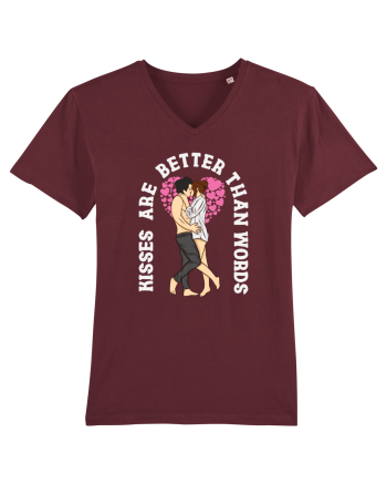 De ziua îndrăgostiților - Kisses are better than words - dark colors Burgundy