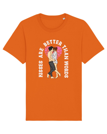 De ziua îndrăgostiților - Kisses are better than words - dark colors Bright Orange