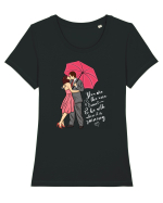 De ziua îndrăgostiților - You are the one I want to be with - dark colors Tricou mânecă scurtă guler larg fitted Damă Expresser
