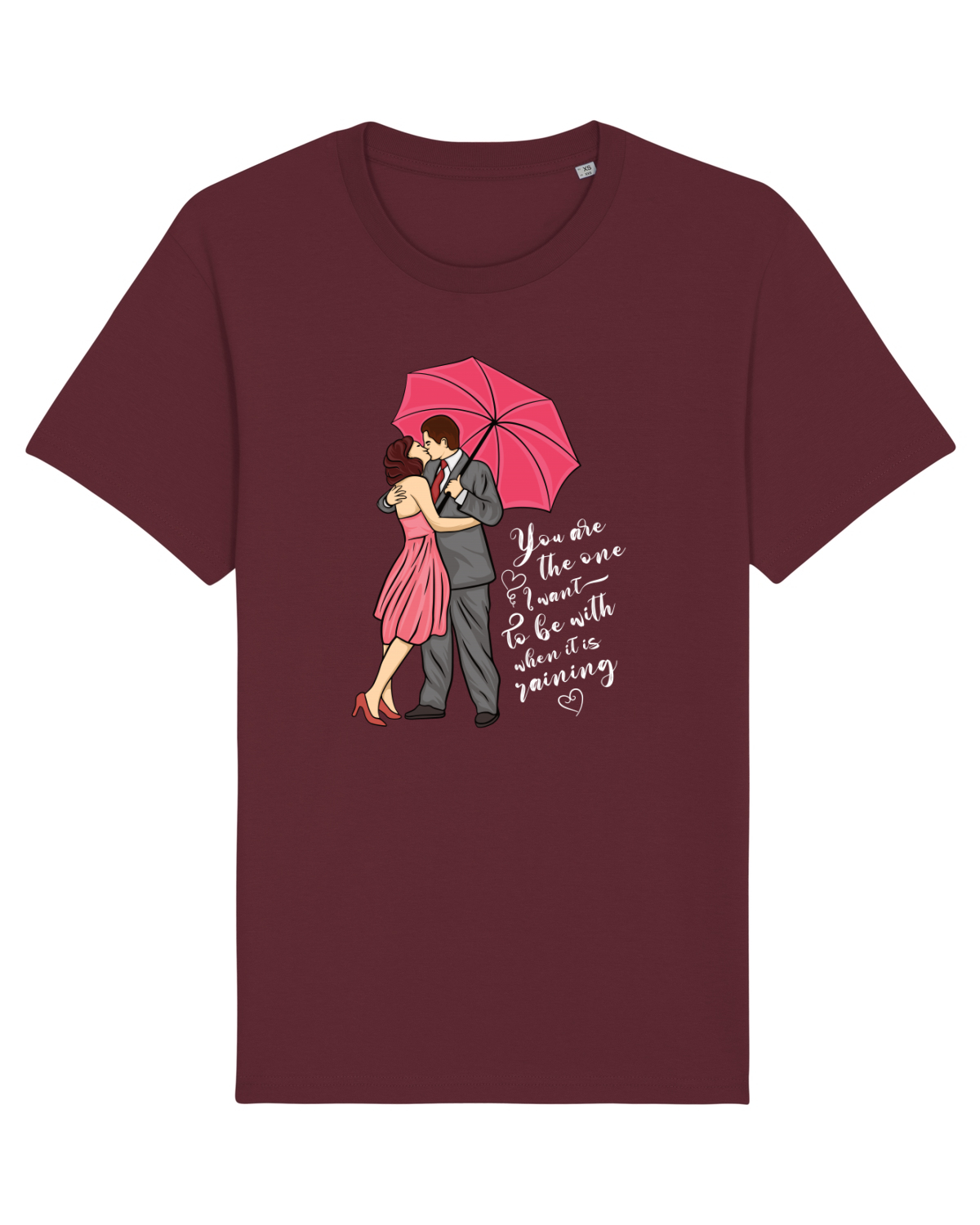 Tricou mânecă scurtă Unisex Rocker Burgundy