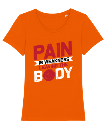 Pain Is Weakness Leaving the Body Bright Orange