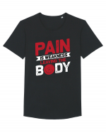 Pain Is Weakness Leaving the Body Tricou mânecă scurtă guler larg Bărbat Skater