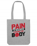 Pain Is Weakness Leaving the Body Sacoșă textilă