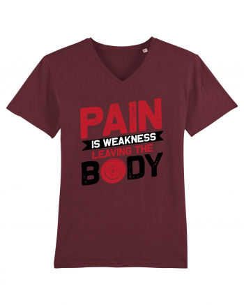 Pain Is Weakness Leaving the Body Burgundy