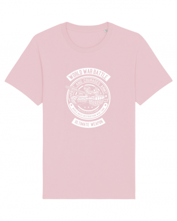 Tank Wars Battle White Cotton Pink