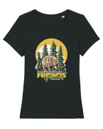 Friends of nature Tricou mânecă scurtă guler larg fitted Damă Expresser