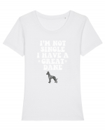 GREAT DANE Tricou mânecă scurtă guler larg fitted Damă Expresser