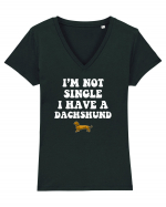 DACHSHUND Tricou mânecă scurtă guler V Damă Evoker