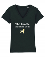 POODLE Tricou mânecă scurtă guler V Damă Evoker