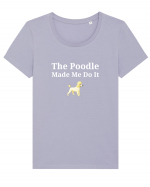 POODLE Tricou mânecă scurtă guler larg fitted Damă Expresser