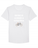 BIKING Tricou mânecă scurtă guler larg Bărbat Skater