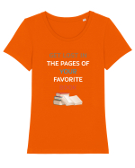 BOOK Tricou mânecă scurtă guler larg fitted Damă Expresser
