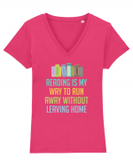 BOOKS Tricou mânecă scurtă guler V Damă Evoker