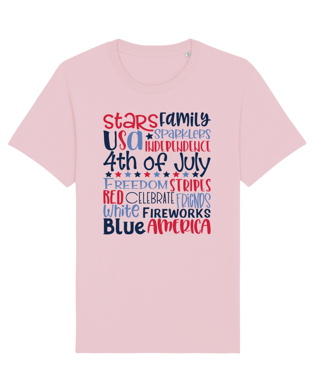 Tricou mânecă scurtă Unisex Rocker Cotton Pink