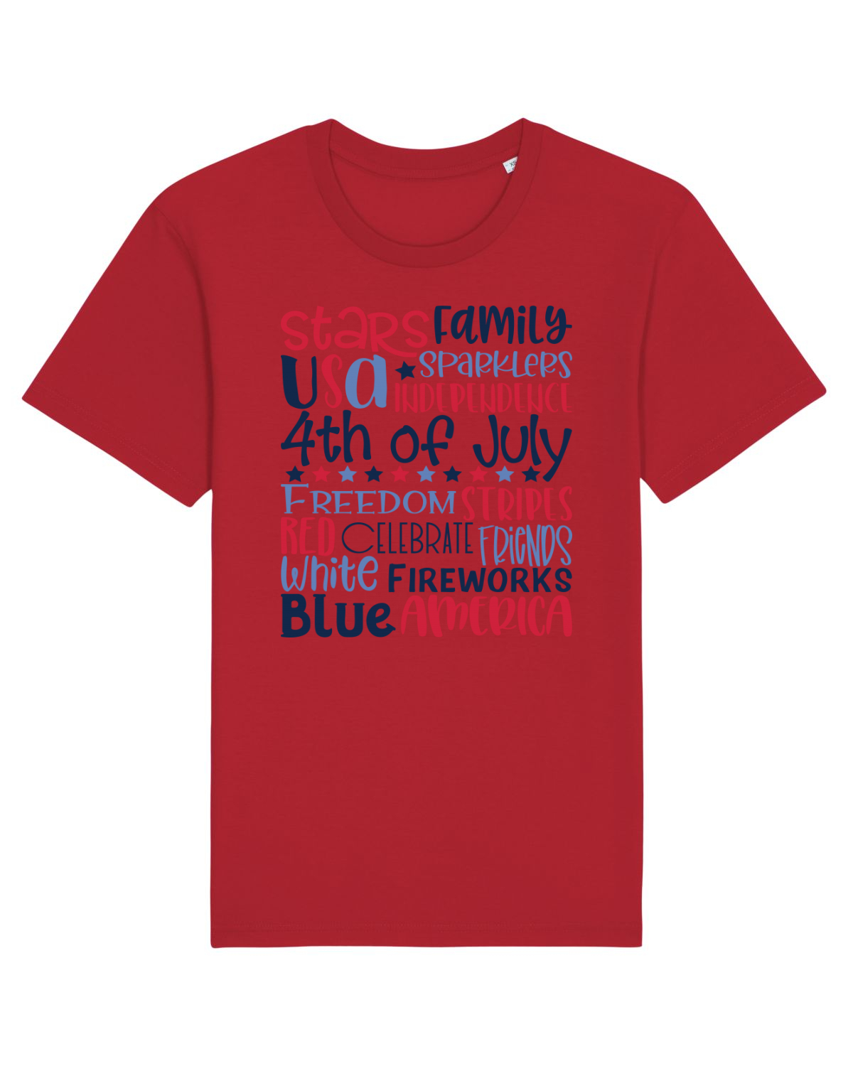 Tricou mânecă scurtă Unisex Rocker Red