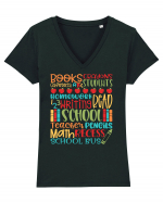 Back To School Tricou mânecă scurtă guler V Damă Evoker