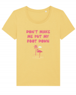 FLAMINGO Tricou mânecă scurtă guler larg fitted Damă Expresser