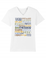 Father's Day Tricou mânecă scurtă guler V Bărbat Presenter