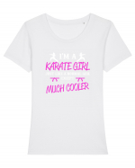 KARATE GIRL Tricou mânecă scurtă guler larg fitted Damă Expresser