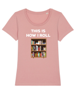 LIBRARIAN Tricou mânecă scurtă guler larg fitted Damă Expresser