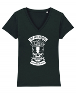 Skull Mechanics White Tricou mânecă scurtă guler V Damă Evoker