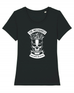 Skull Mechanics White Tricou mânecă scurtă guler larg fitted Damă Expresser