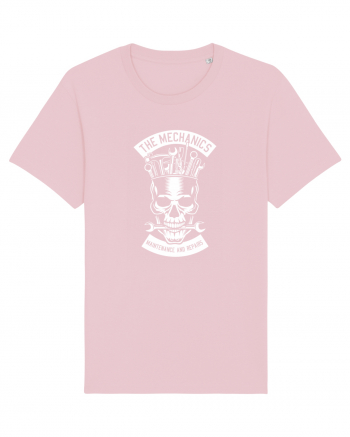 Skull Mechanics White Cotton Pink