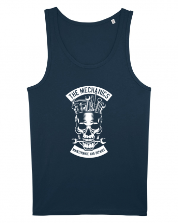 Skull Mechanics White Navy