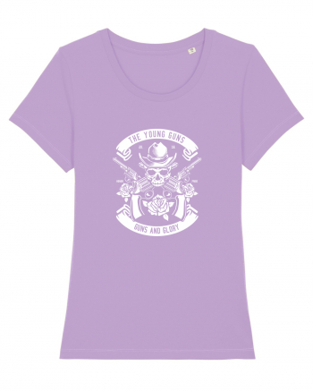 Guns and Glory Skull White Lavender Dawn