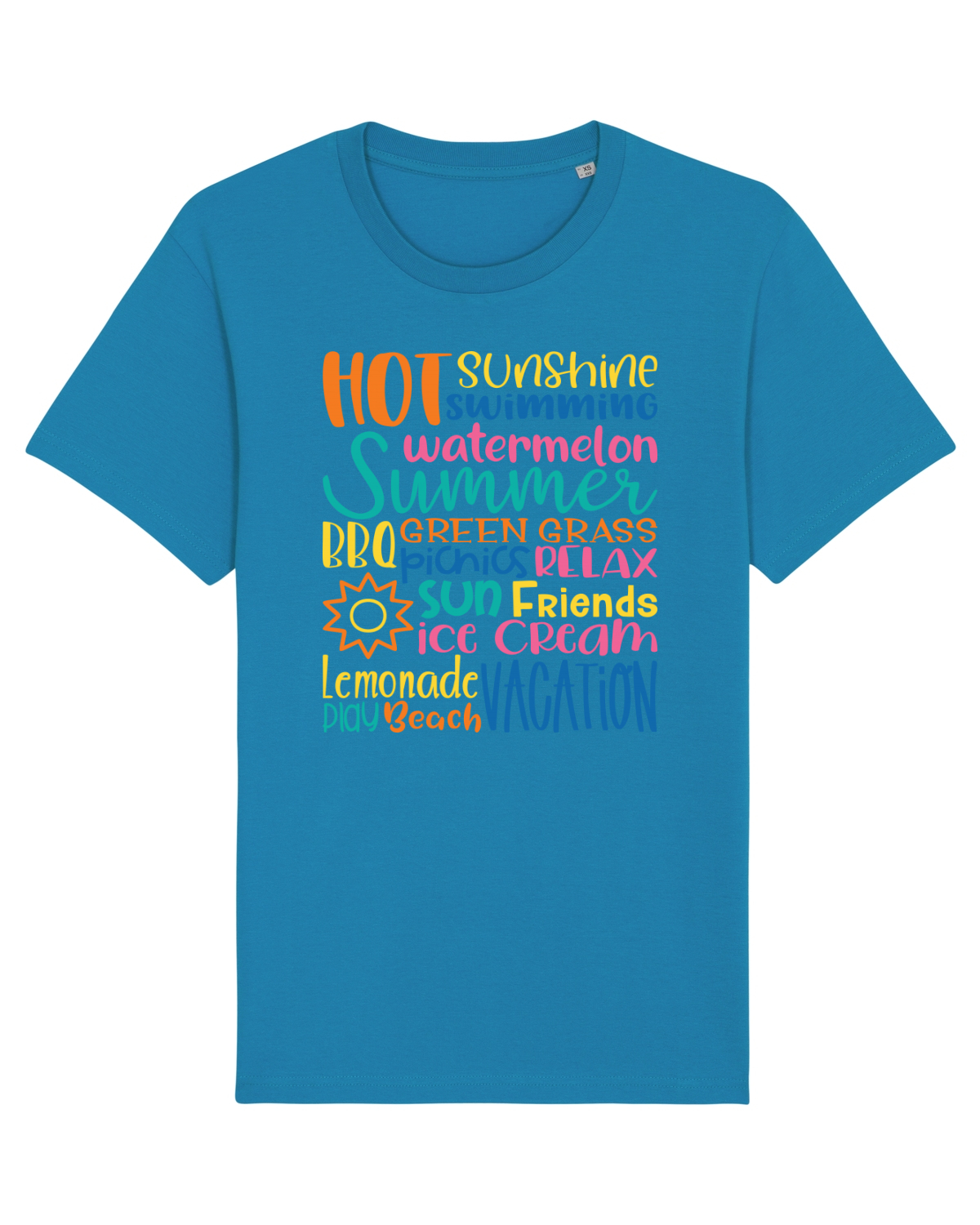 Tricou mânecă scurtă Unisex Rocker Azur