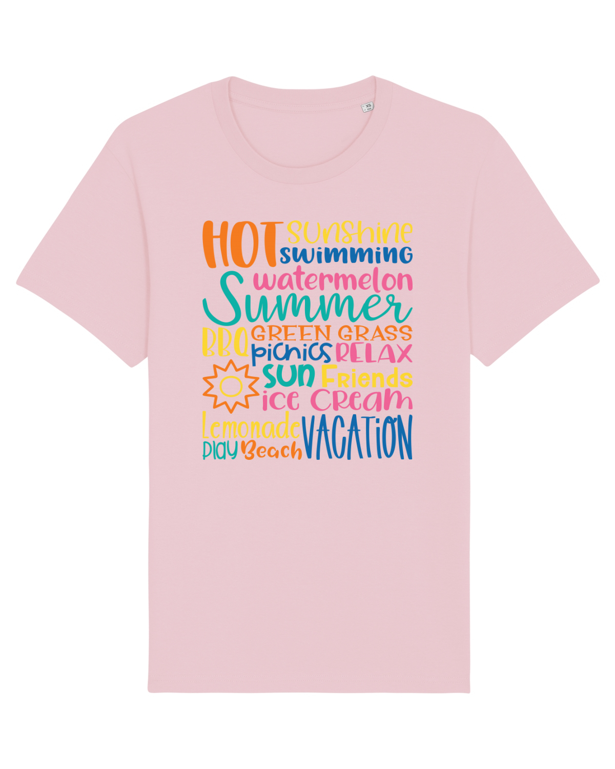 Tricou mânecă scurtă Unisex Rocker Cotton Pink