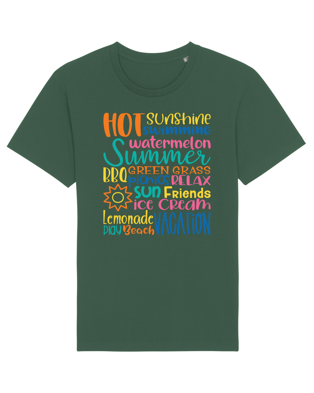 Tricou mânecă scurtă Unisex Rocker Bottle Green
