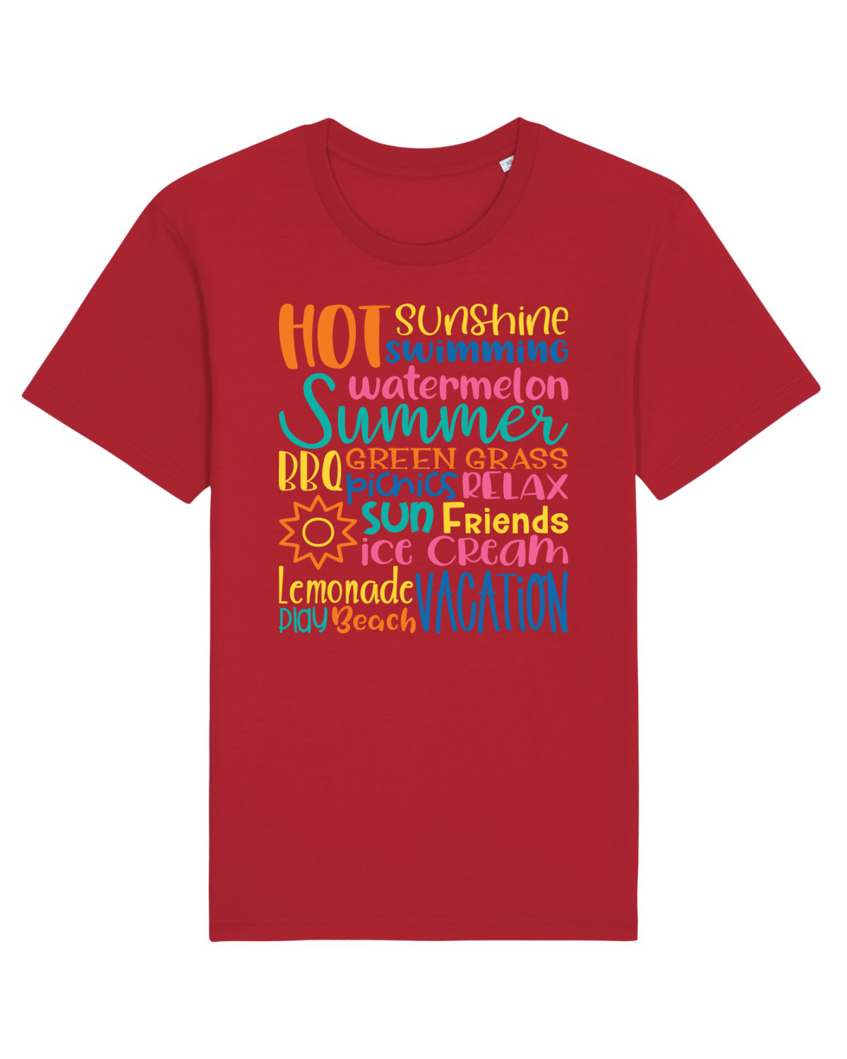 Tricou mânecă scurtă Unisex Rocker Red