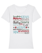 Winter - Iarna Tricou mânecă scurtă guler larg fitted Damă Expresser