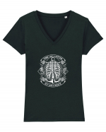 Think like a Captain Skeleton White Tricou mânecă scurtă guler V Damă Evoker