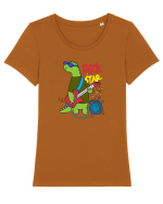 Rock star Tricou mânecă scurtă guler larg fitted Damă Expresser