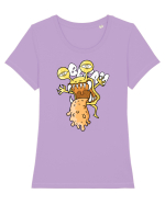 Yellow monster Tricou mânecă scurtă guler larg fitted Damă Expresser