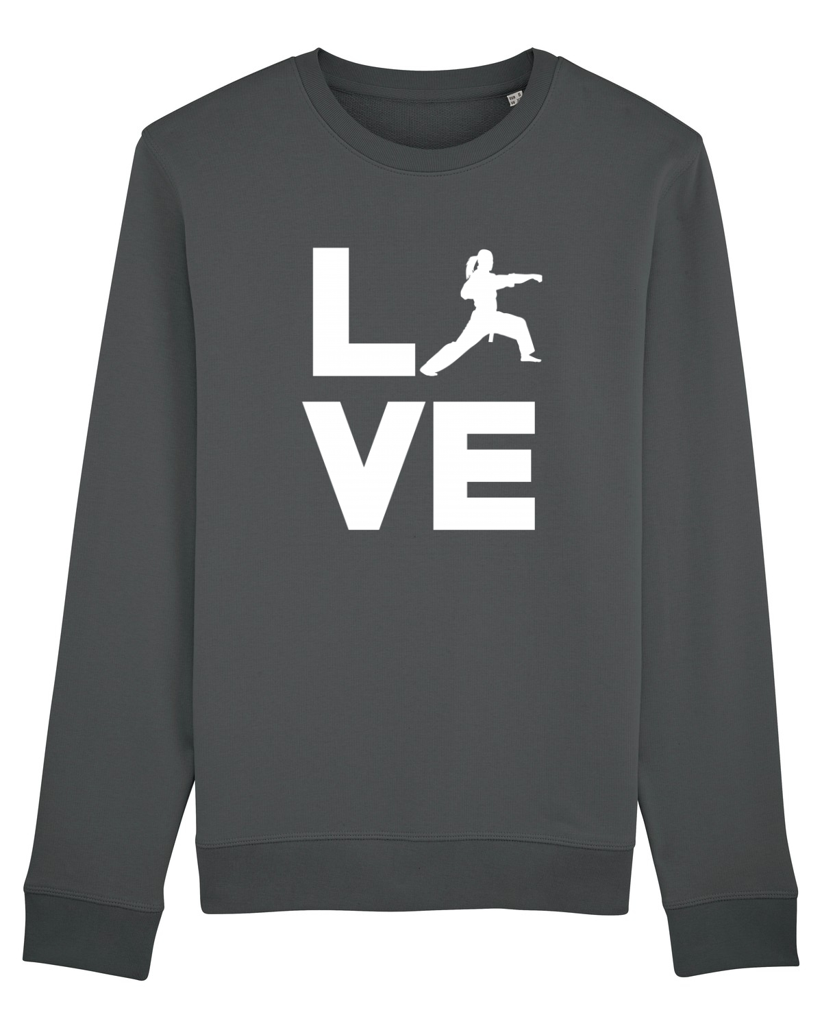 Bluză mânecă lungă Unisex Rise Anthracite