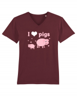 PIGS Tricou mânecă scurtă guler V Bărbat Presenter