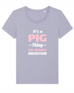 PIG Tricou mânecă scurtă guler larg fitted Damă Expresser