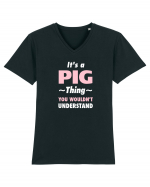 PIG Tricou mânecă scurtă guler V Bărbat Presenter