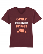 PIGS Tricou mânecă scurtă guler V Bărbat Presenter