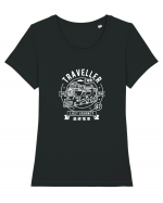 Train Traveller White Tricou mânecă scurtă guler larg fitted Damă Expresser