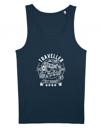 Train Traveller White Navy